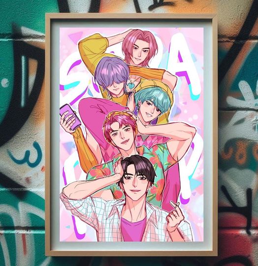 Saja Boys K-pop Demon Hunters Premium Matte Vertical Poster