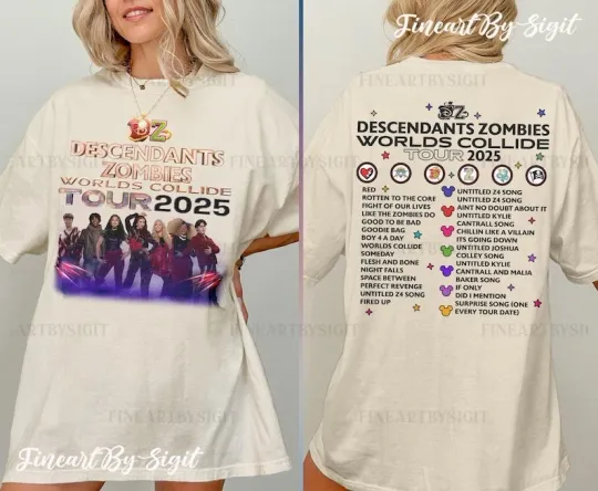 Descendants Zombies Worlds Collide Double Sided T-Shirt