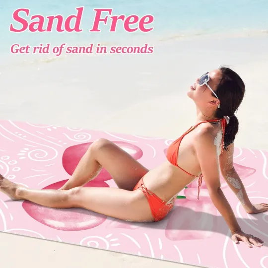 Cherry Bow Oversized Beach Towels - Double-Sided Thin Microfiber Lightweight ...