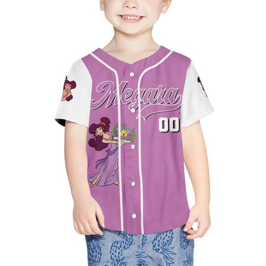 Custom Hercules Meg Jersey Shirt, Hercules Baseball Jersey, Megara Cosplay, Family Shirts