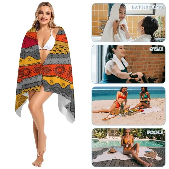 The Wild Microfiber Beach Towel Lightweight Thin Sand Free Quick Dry Absorbent