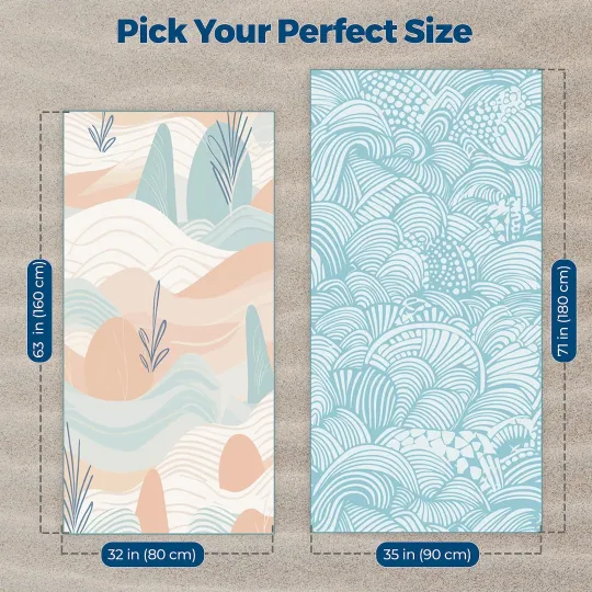 Microfiber Beach Towels - Soft & Lightweight - Absorbent Quick Dry Sand Free ...