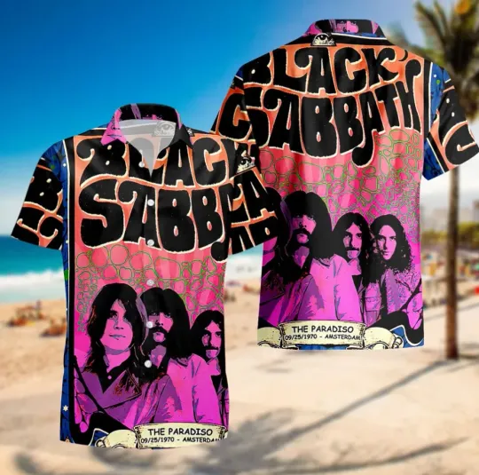 Black Sabbath Hawaiian Shirt 1975 Tour