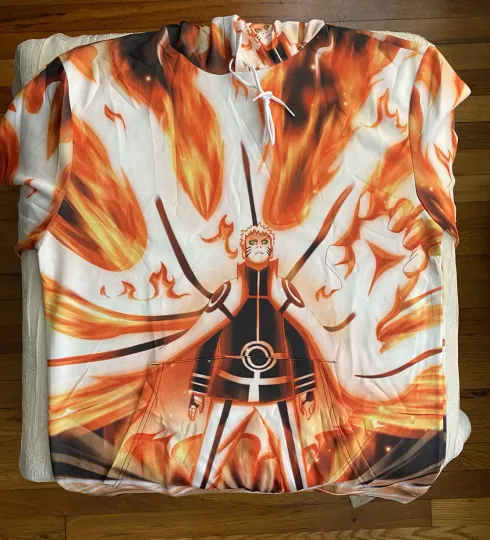 Narutoo Light Weight 3-D Sweatshirt Medium￼￼ Brand New In Bag￼