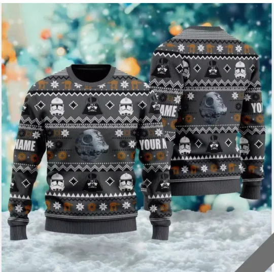 Personalized Star Wars Black Villain Darth Vader Stormtrooper 3D SWEATER US SIZE