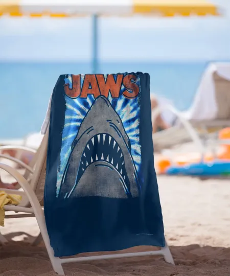 Jaws, 30"x60" Ocean Tie Dye Beach Towel