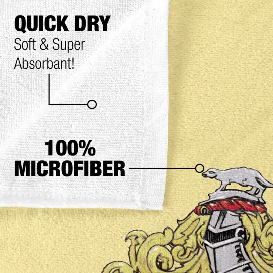 Harry Potter Hufflepuff Rough Crest Officially Licensed Beach Towel 30"x60"