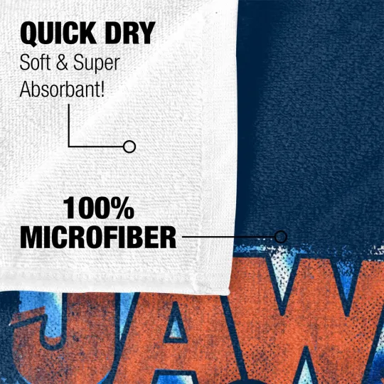 Jaws, 30"x60" Ocean Tie Dye Beach Towel