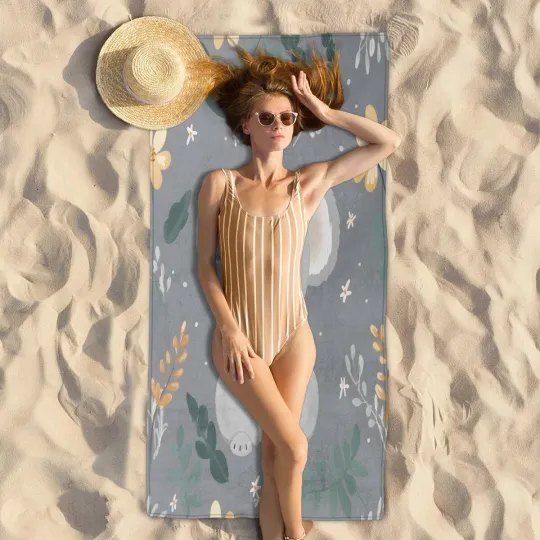 Microfiber Beach Towel Cute Koala Sand Free Lightweight Quick Dry 31"x61"