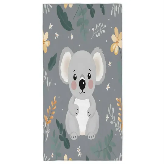 Microfiber Beach Towel Cute Koala Sand Free Lightweight Quick Dry 31"x61"