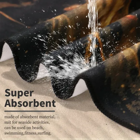 2 Pack Oversized Beach Towels - 70"x32"Sand Free Lightweight Quick Dry Towel ...