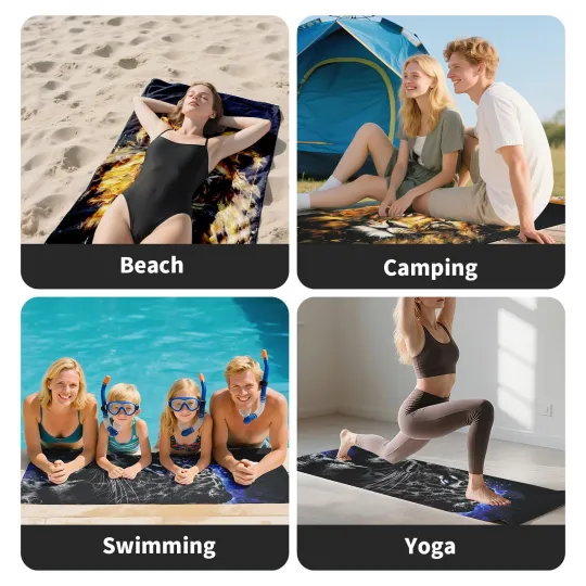 2 Pack Oversized Beach Towels - 70"x32"Sand Free Lightweight Quick Dry Towel ...