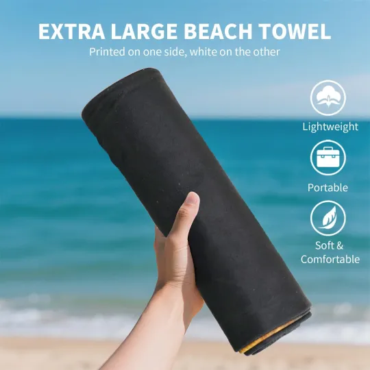 2 Pack Oversized Beach Towels - 70"x32"Sand Free Lightweight Quick Dry Towel ...