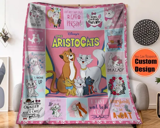 The Aristocats Fleece BLANKET MOTHER DAY GIFT