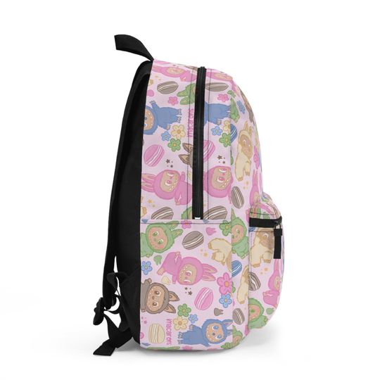 Personalized Labubu Macaron Backpack - Cute Pastel Bunny Kids School Bag