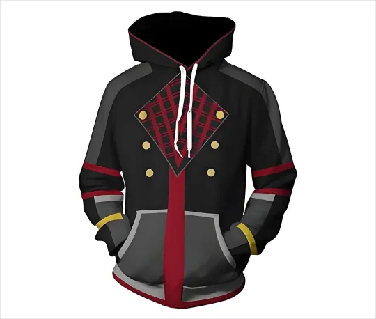 Kingdom Hearts Sora Hoodie Pullover Cosplay Costume 3D Printed Sweatshirt Unisex