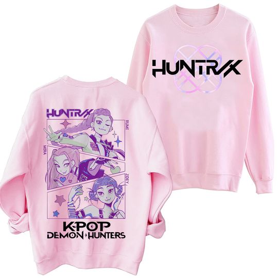 Anime K-Pop Demon Hunters Oversized Round Neck Sweatshirt