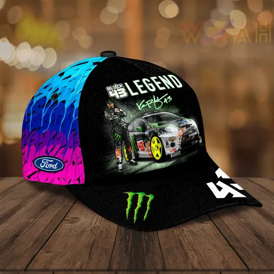 Ken Block Custom Hat Drift Racing Adjustable Cap Rally Car