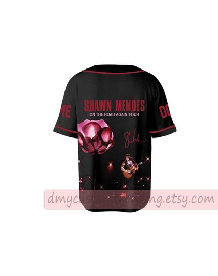 Shawn Mendes Baseball Jersey, Personalized Shawn Mendes Tour Jersey, On the Road Again Jersey, Shawn Mendes Jersey