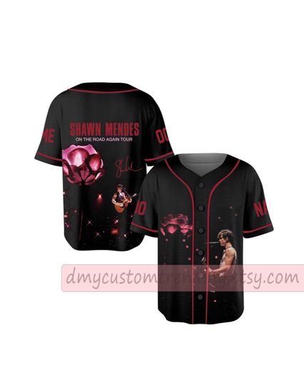 Shawn Mendes Baseball Jersey, Personalized Shawn Mendes Tour Jersey, On the Road Again Jersey, Shawn Mendes Jersey