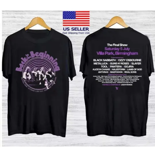 Black Sabbath Ghost Ozzy Osbourne Back to the Beginning Double Sided T-Shirt