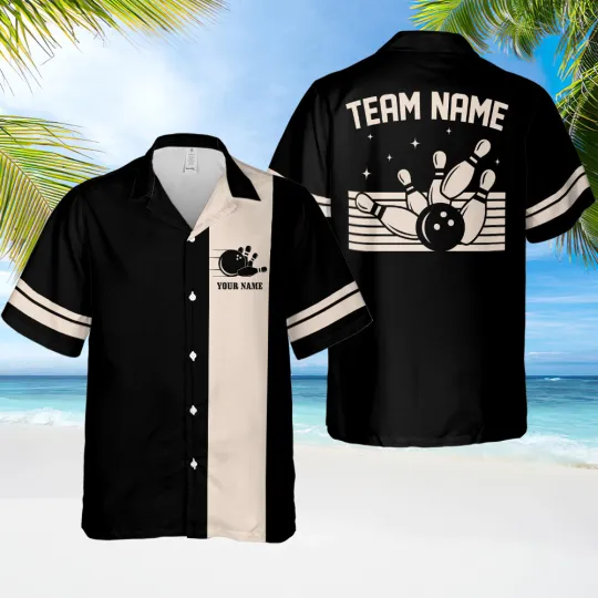 Personalized Bowling Hawaiian Shirt, Bowling Team Matching Hawaii Shirt