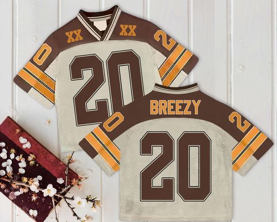Natural Brown Mesh Jersey, Concert Jersey, Game Day Commitment Gift