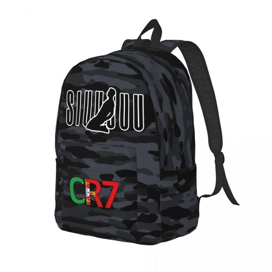 CR7 Ronaldos Backpack for Men and Women, Laptop Shoulder Bag, Student and Work Daypack, Gift