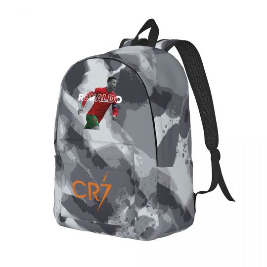 CR7 Ronaldos Backpack for Men and Women, Laptop Shoulder Bag, Student and Work Daypack, Gift