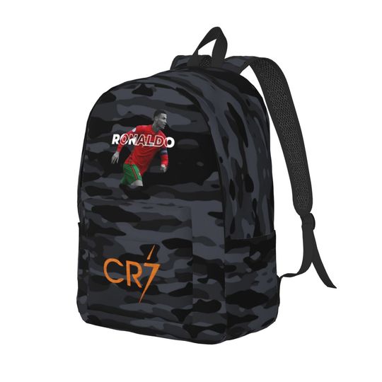 CR7 Ronaldos Backpack for Men and Women, Laptop Shoulder Bag, Student and Work Daypack, Gift
