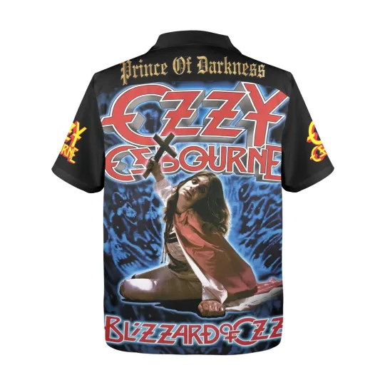 Ozzy Osbourne Button Down Hawaiian Shirt