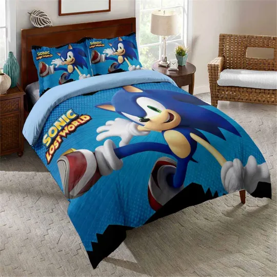 Sonic The Hedgehog Single Double Queen King Bedding Set