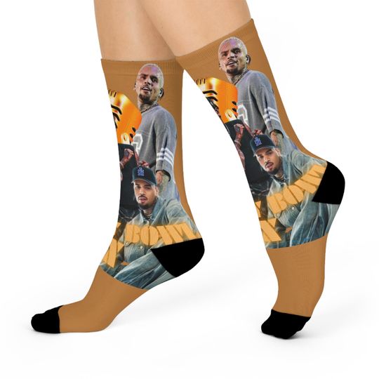 Chris Brown Breezy Bowl Fan Socks 20th Anniversary Edition