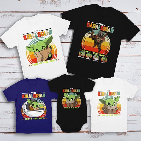 Dadalorian Shirt, Kidalorian Shirt, This Is The Way Shirt, Personalized Fathers Day Gift For Dad, Dadalorian And Baby Matching Tee