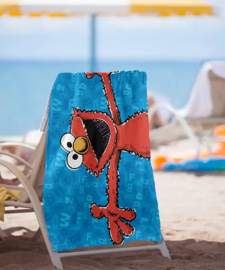Sesame Street Elmo Character Officially Licensed Beach Towel 30"x60"