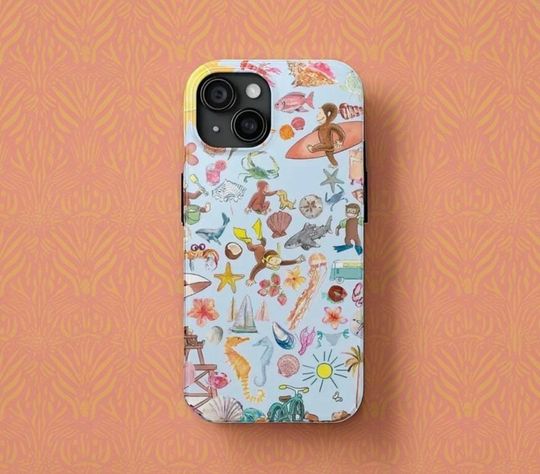 Curious George Beach Style Case – Tough Protective Cover with Monkey Graphic