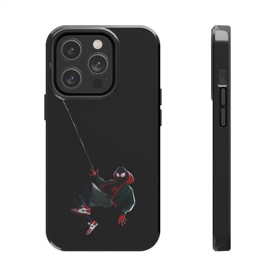 Tough Spiderguy Phone Case – Miles Morales Style for iPhone Users