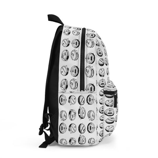 Robot Vacuum Backpack, Black and White Robot Vacuum Backpack, Backpack for Robot Vacuum Obsessed Kids, Gift for Students