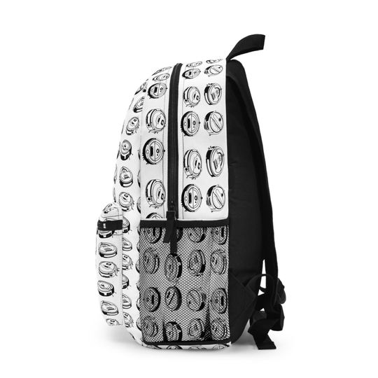 Robot Vacuum Backpack, Black and White Robot Vacuum Backpack, Backpack for Robot Vacuum Obsessed Kids, Gift for Students