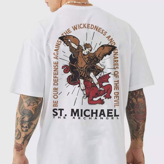 St Michael T-Shirt, The Archangel Graphic Tee