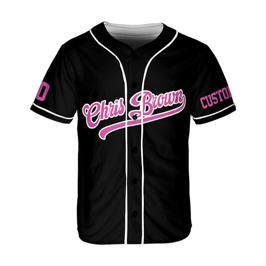 Personalized Chris Brown Tour Jersey, Breezy Bowl 2025 Baseball Shirt, Custom Fan Merch, R&B Concert Outfit, Unisex Music Jersey