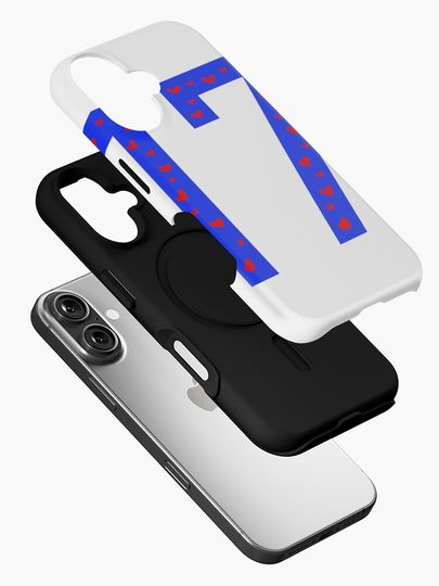 Josh Allen 17 with hearts iPhone Case, Gift For Fan