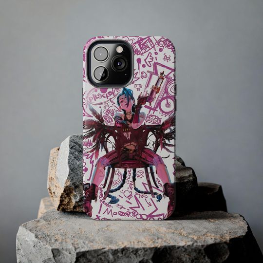 Jinx Arcane iPhone Case - Graffiti Punk Style Protective Cover