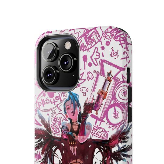 Jinx Arcane iPhone Case - Graffiti Punk Style Protective Cover