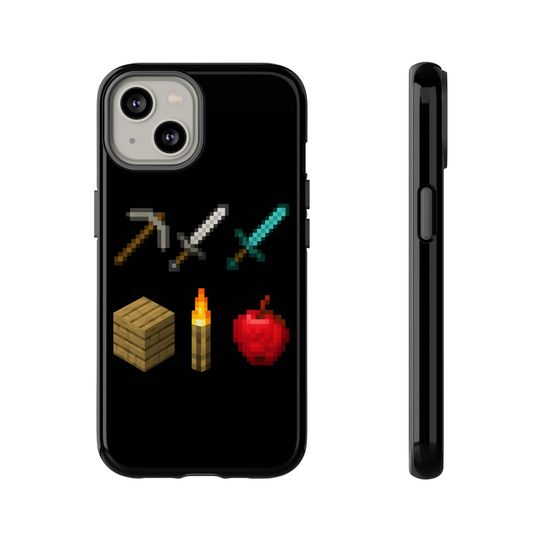 Pixel Art iPhone Tough Case Inspired by Minecraft for iPhone