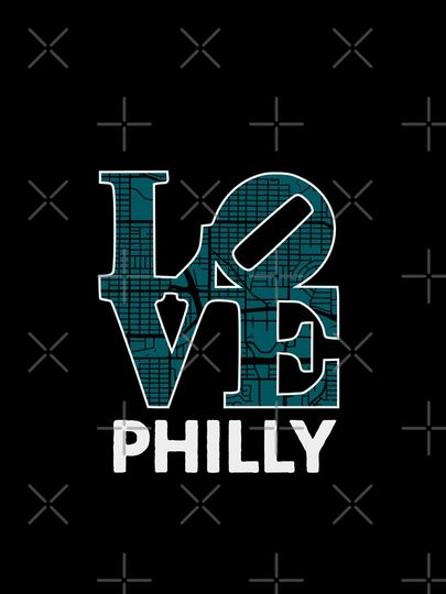 Love Philly City Map Philadelphia 215 iPhone Case, Gift for Fan