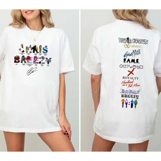 Chris Brown Tour 2025 Double Sided T-Shirt