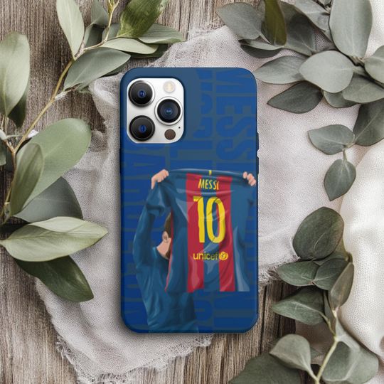 Lionel Messi Barcelona iPhone Case, Soccer Phone Cover