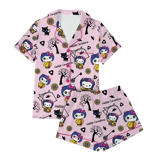 Coraline Halloween Pajamas Set Long