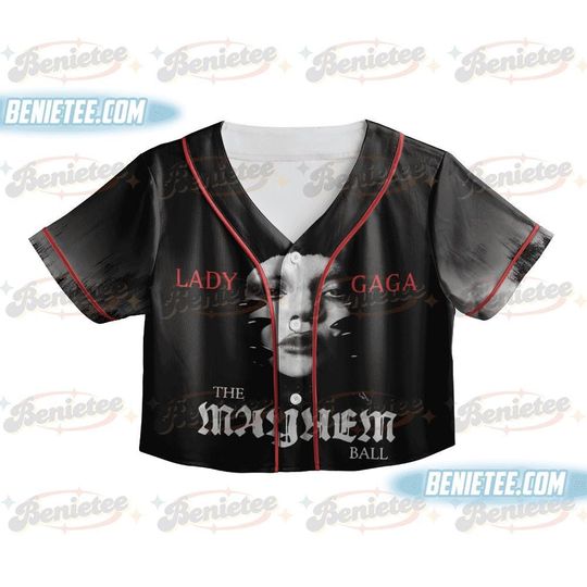 Ld ga Vintage Gaga Croptop Baseball Jersey